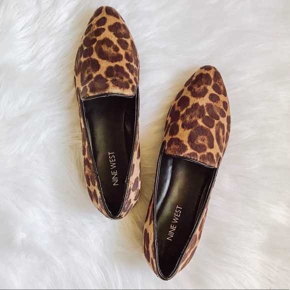 NINE WEST Leopard Print Loafers Shoes Size 6.5 - Picture 1 of 8